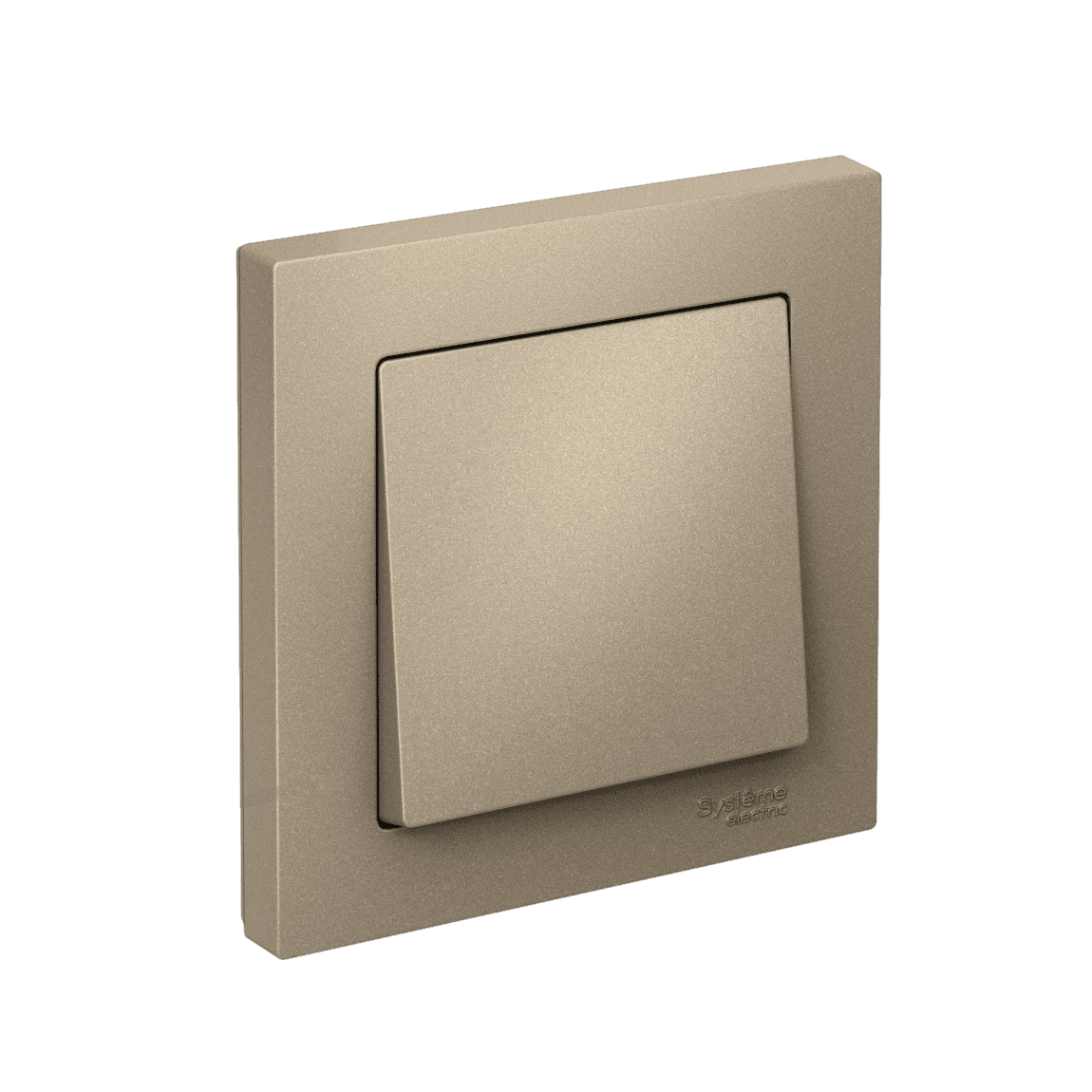 Systeme Electric AtlasDesign Шампань Выключатель 1-клавишный, сх.1, 10АХ, в сборе, быстрозажим. клем. — миниатюра 1