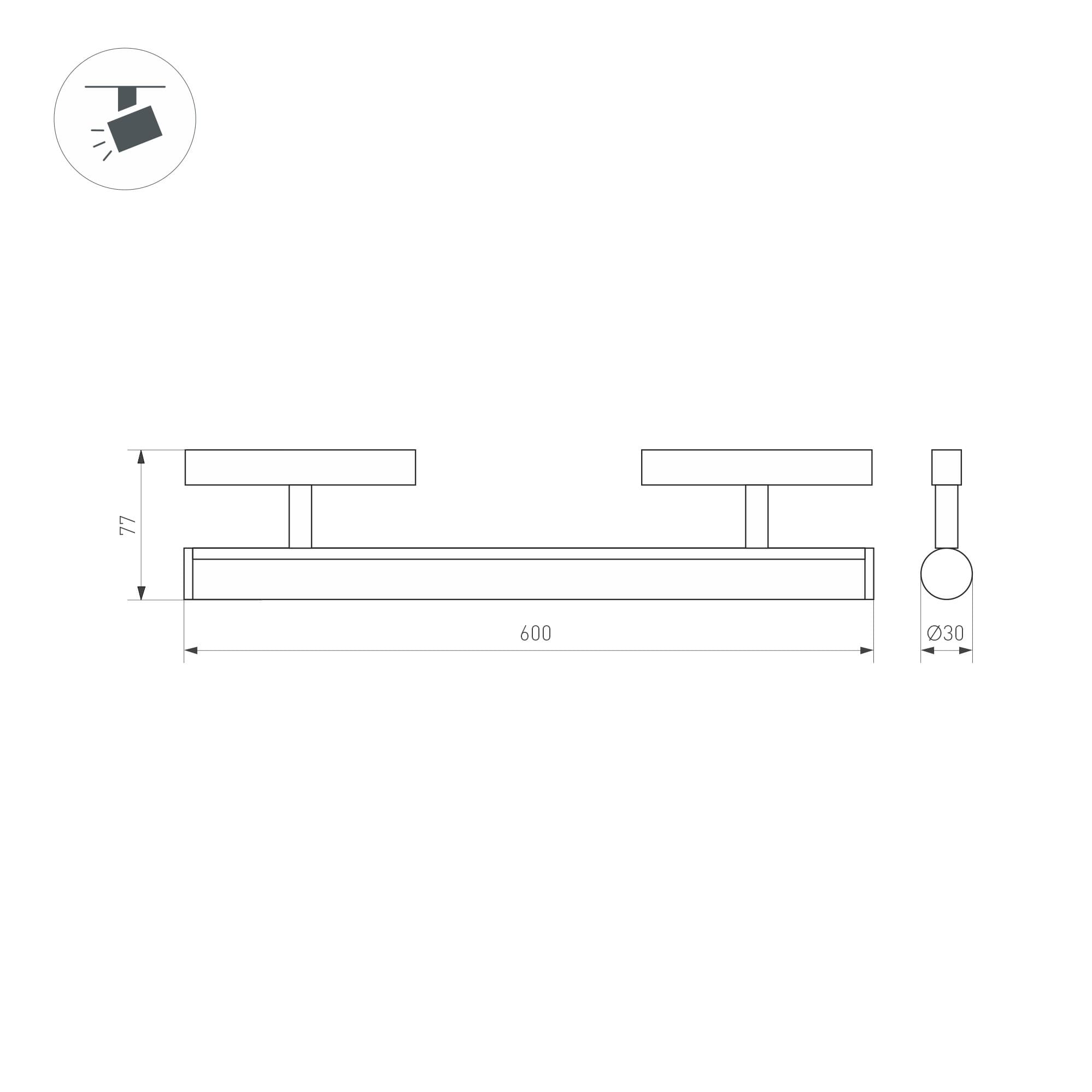 Arlight Светильник MAG-ORIENT-TUBE-CORNER-L600-20W Day4000 (BK, 180 deg, 48V) (IP20 Металл, 3 года) 037348 — миниатюра 3