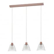Eglo COPLEY Подвесной потолочный светильник (люстра) COPLEY, 3Х40W, E27, L900, B200, H1100, сталь/алюминий 43632