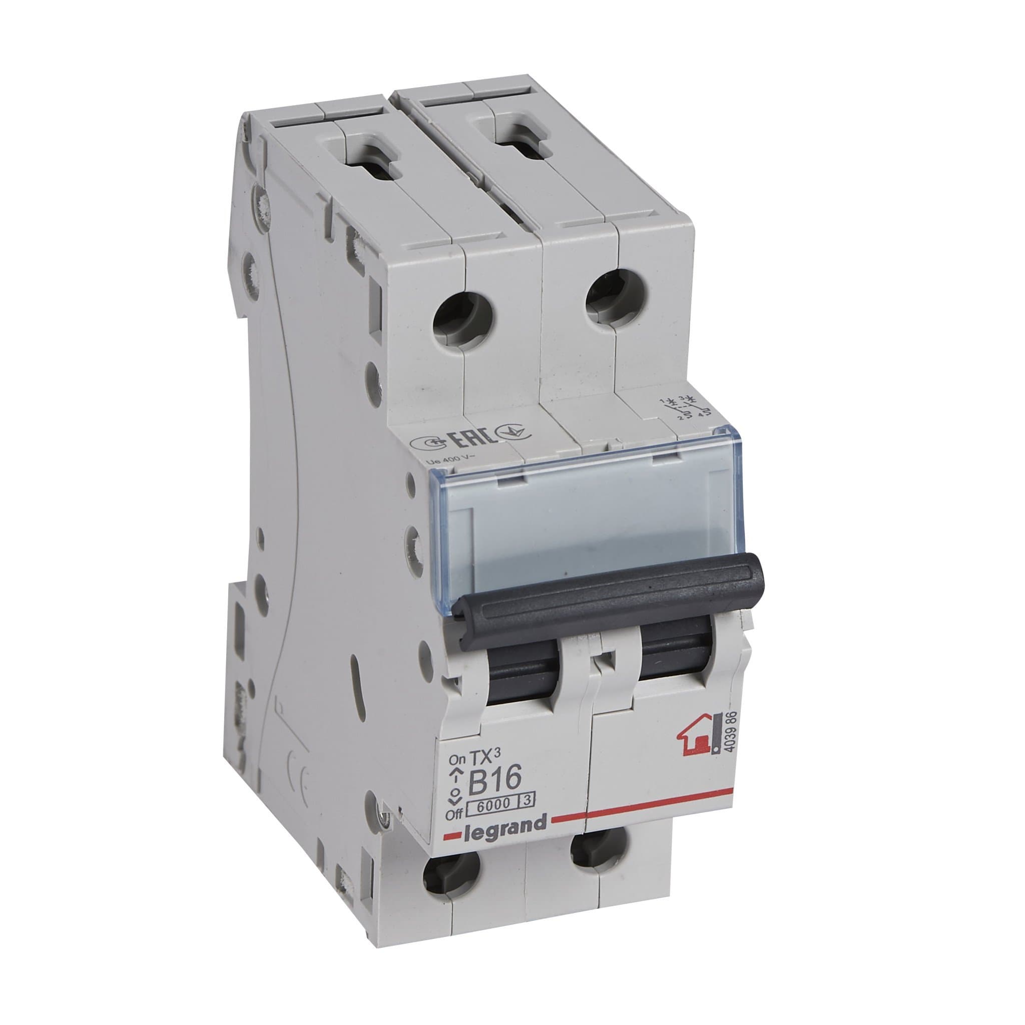 Legrand TX3 Автоматический выключатель 2P 16A (B) 6000 403986