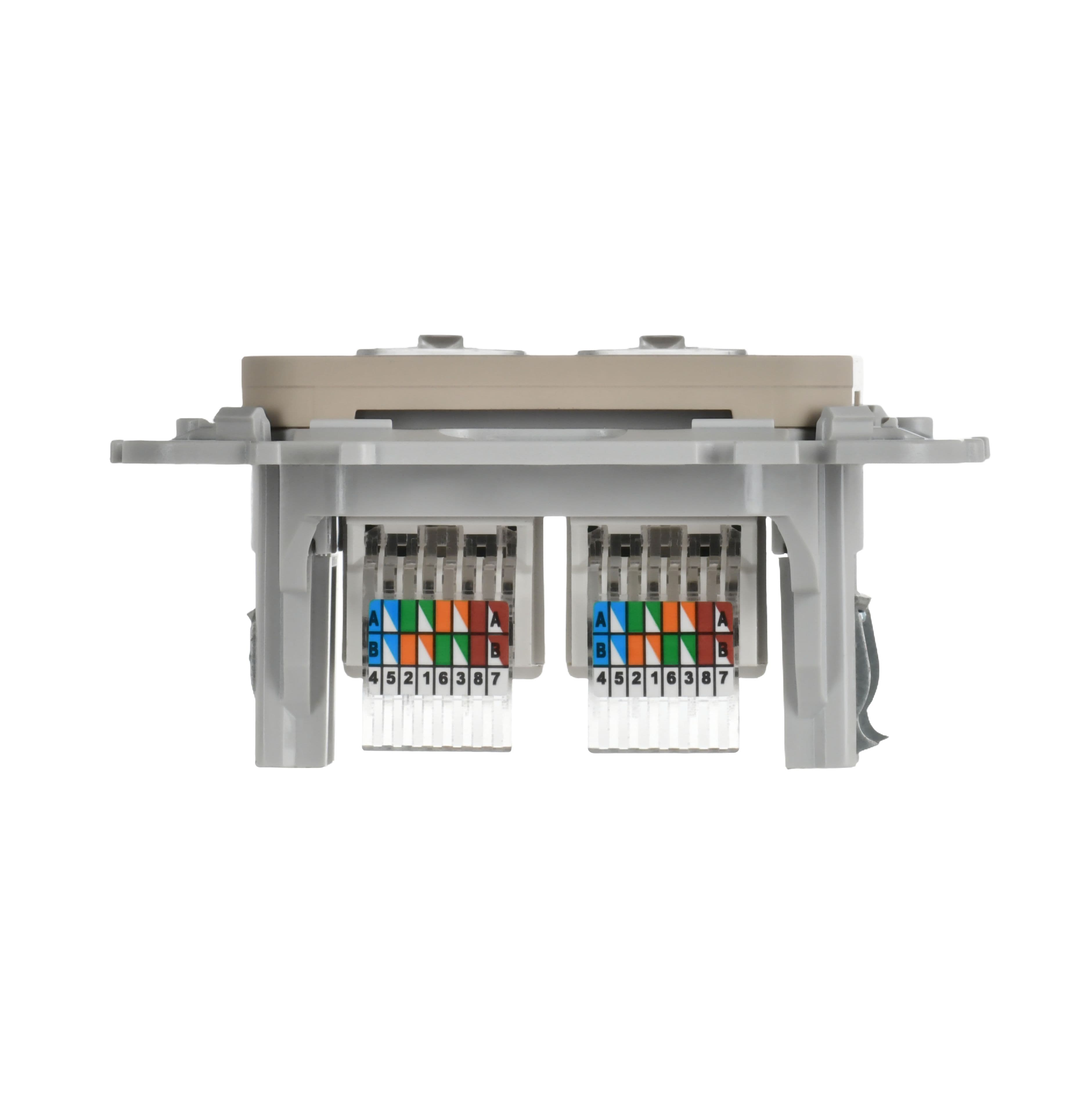 IEK FLITE Льняной Розетка 2-местная компьютерная RJ45 категория 5Е UTP — миниатюра 4