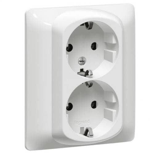 Legrand Galea Life Белый Розетка 2-ая с/з 771030 — миниатюра 2