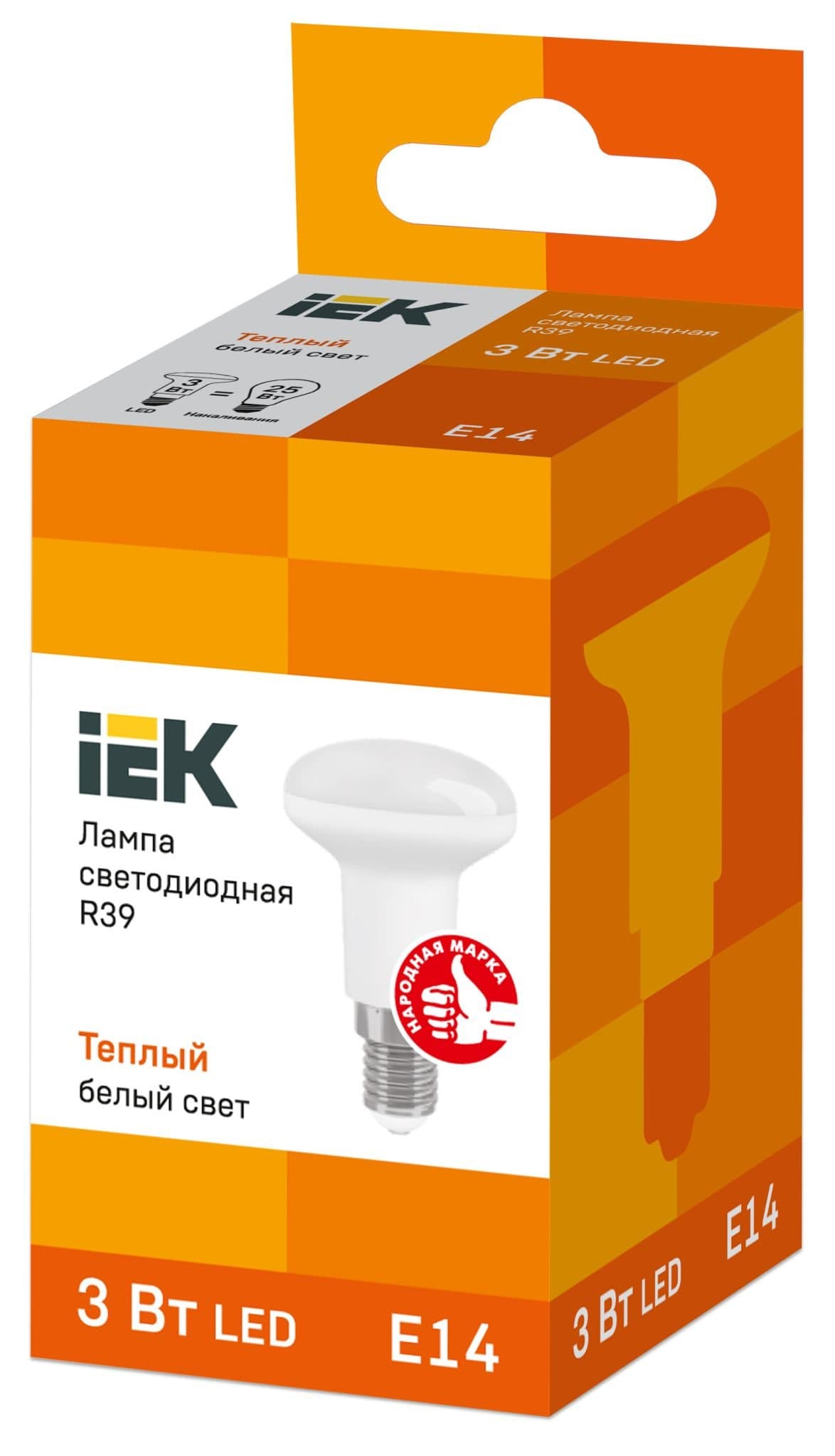 IEK Лампа светодиодная ECO R39 рефлектор 3Вт 230В 3000К E14 — миниатюра 3