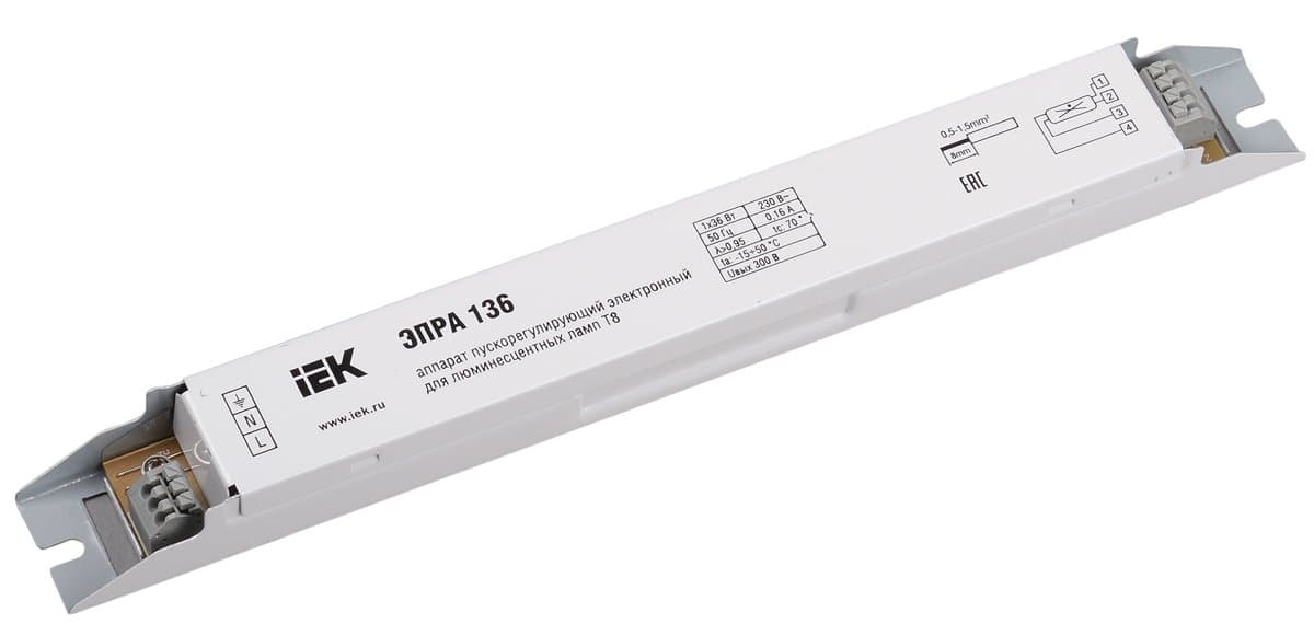 IEK ЭПРА 136 для линейных ЛЛ Т8 — миниатюра 1