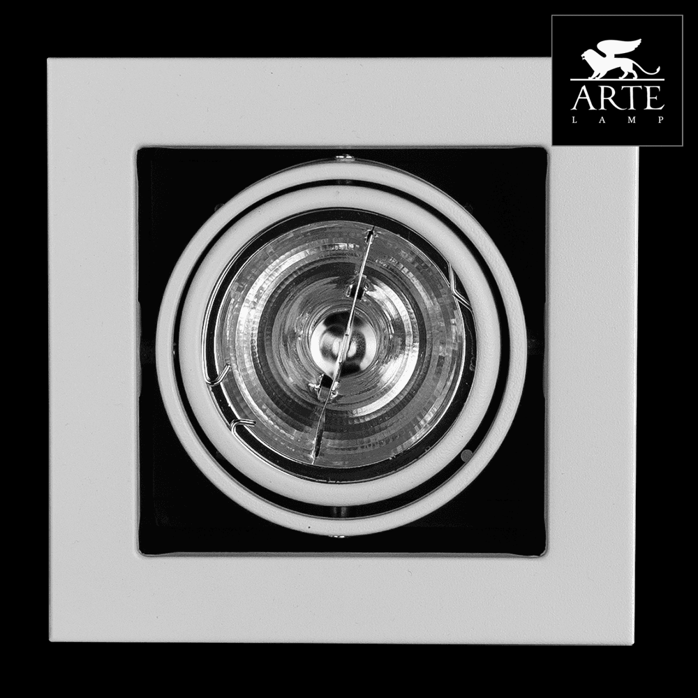 Arte Lamp Cardani Белый Светильник точечный встаиваемый 50W G5,3 1x500lm A5930PL-1WH — миниатюра 2