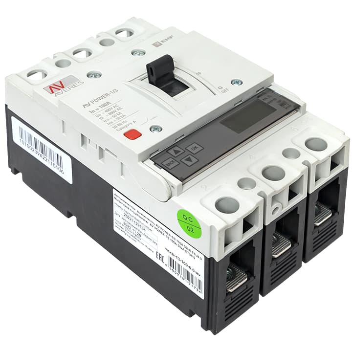 EKF Averes Автоматический выключатель AV POWER-1/3 100А 50kA ETU6.0 — миниатюра 3