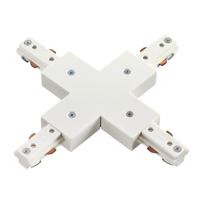 Novotech 135012 NT18 015 белый Соединитель с токопроводом для шинопровода X-образный для однофазного шинопров