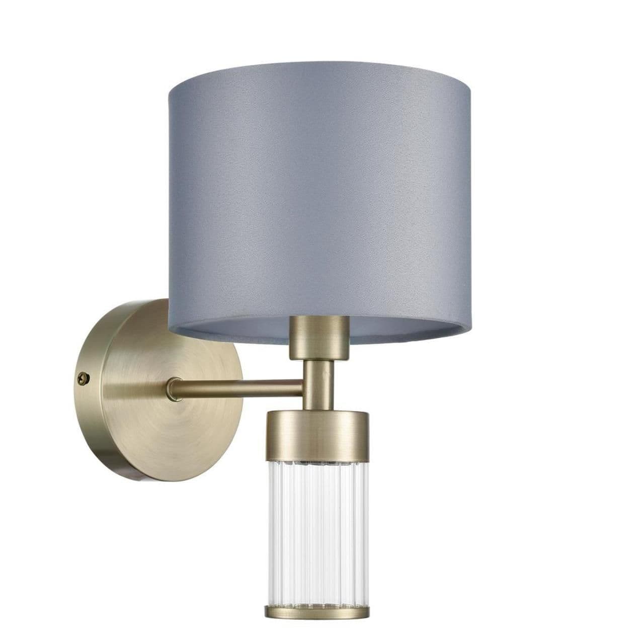 Lumion 8108/1W MODERNI LN25 латунь титаниум/серый, металл/текстиль/стекло Бра E14 40W 220V DAMONA