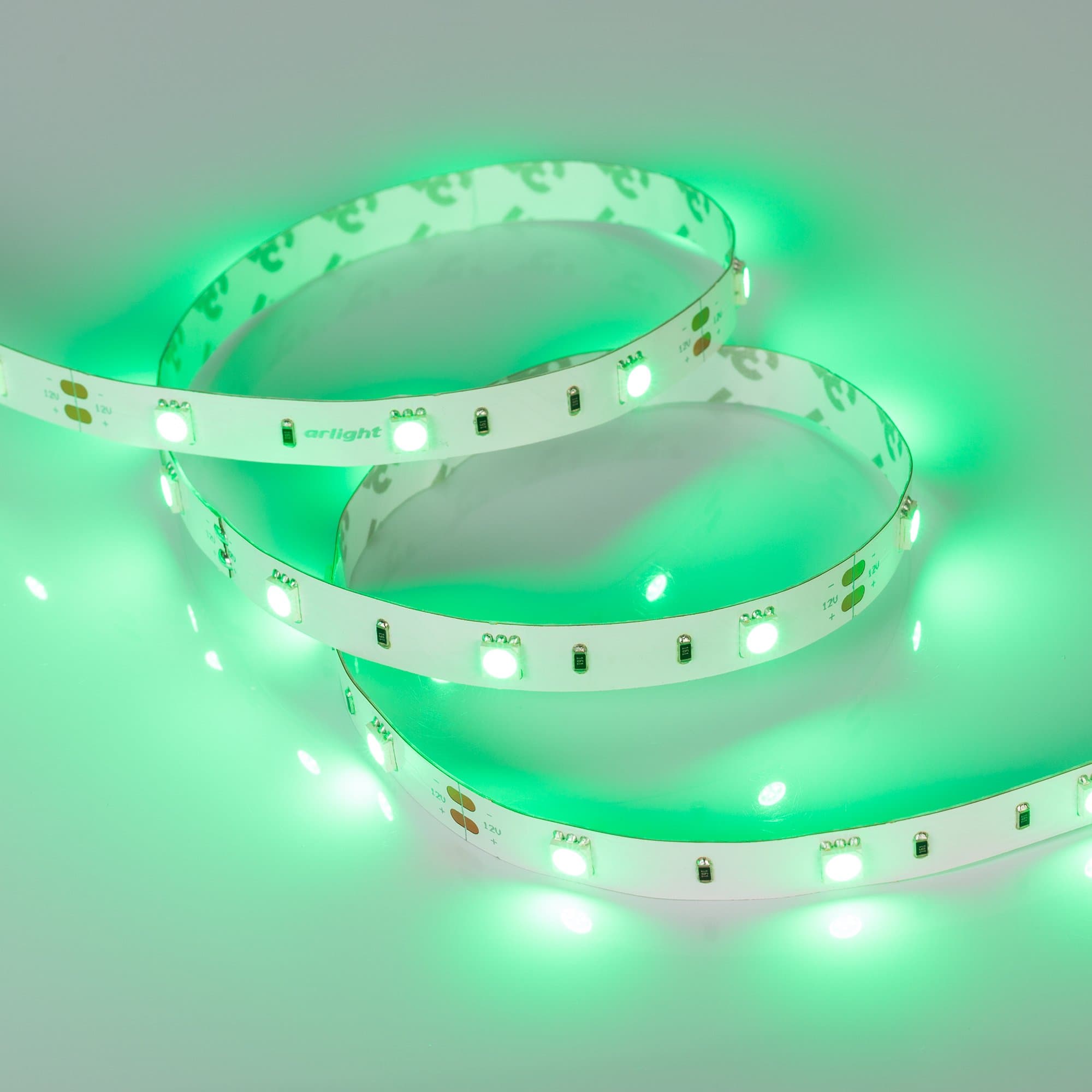 Arlight Светодиодная лента RT 2-5000 12V Green (5060, 150 LED, LUX) (7.2 Вт/м, IP20) 010593 — миниатюра 2