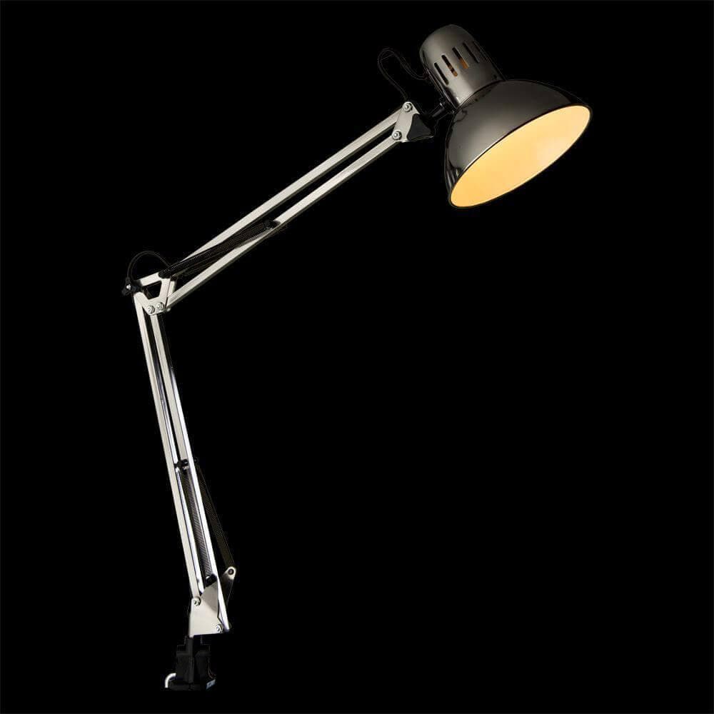 Arte Lamp Senior Серебро Лампа настольная офисная 40W E27 A6068LT-1SS — миниатюра 3