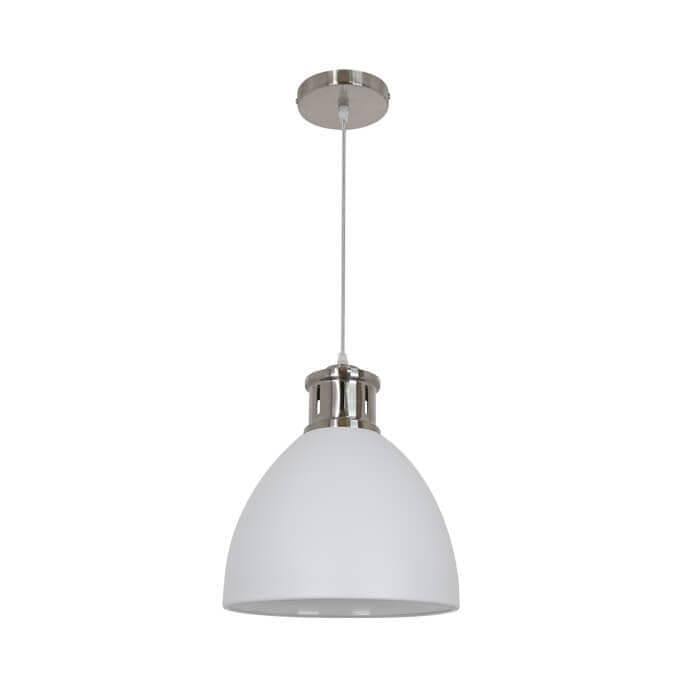 Odeon Light 3323/1 ODL17 099 белый/никель Подвес E27 60W 220V VIOLA