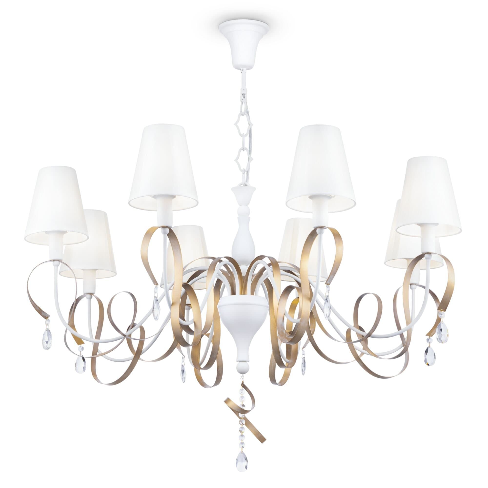 Maytoni Elegant Intreccio Белый с Золотом Люстра 8xE14 40W ARM010-08-W — миниатюра 3