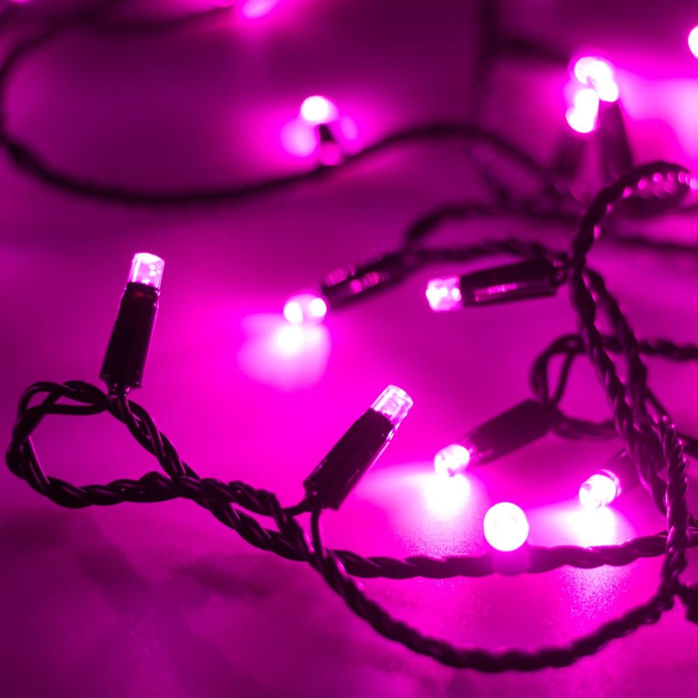Arlight Светодиодная гирлянда ARD-STRING-CLASSIC-10000-BLACK-100LED-STD PINK (230V, 7W) (Ardecoled, IP65) 025806 — миниатюра 6