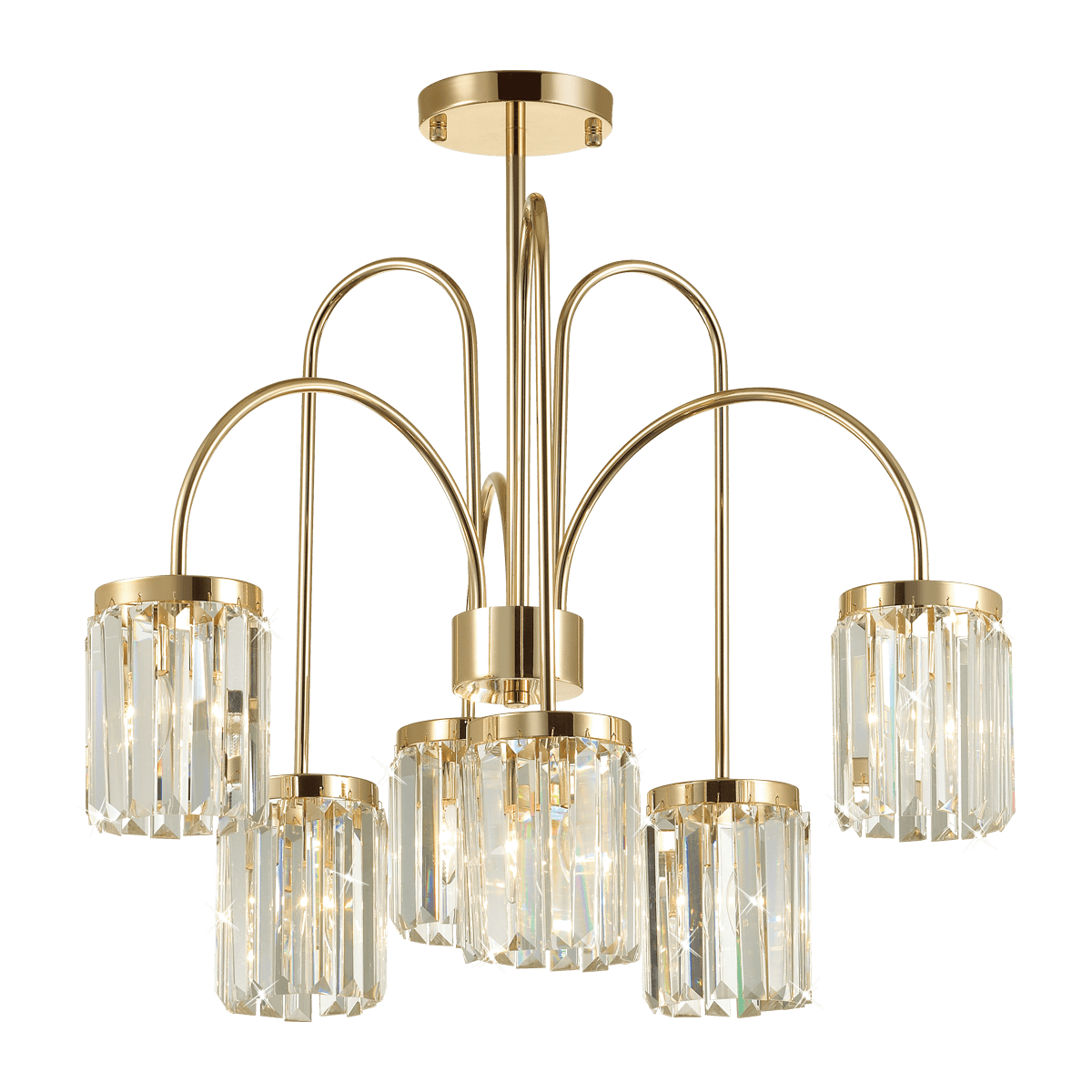 Odeon Light 4987/6C CLASSIC ODL22 449 золотой/хрусталь Люстра потолочная E14 6*40W VASSA — миниатюра 2