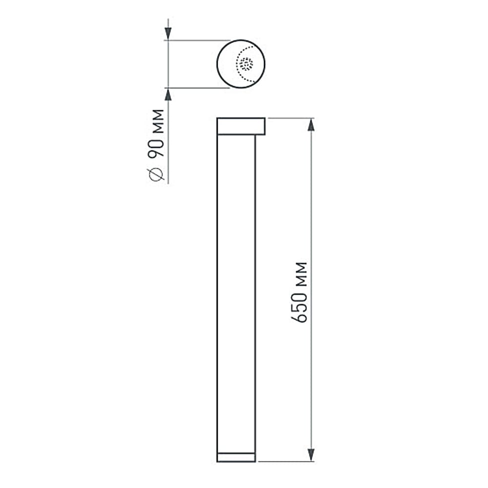 Arlight Светильник LGD-Path-Round90-H650B-7W Warm White (IP54 Металл, 3 года) 020349 — миниатюра 2