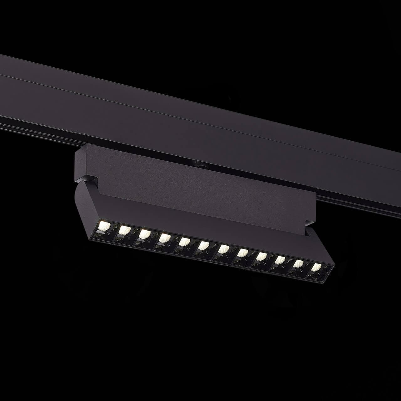 ST Luce ST362.436.12 Магнитный трековый светильник Черный LED 1*12W 3000K 1 009Lm Ra>80 36° IP20 L219xW22xH134 48V — миниатюра 4