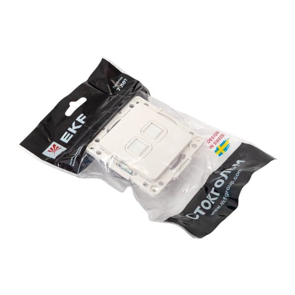EKF Стокгольм Механизм розетки RJ-45 2-местной белый — миниатюра 9