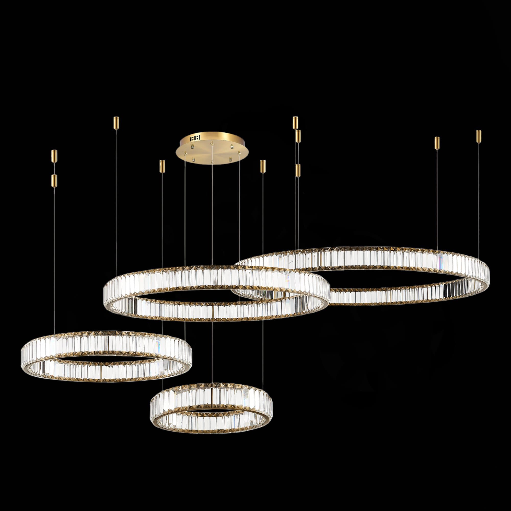 ST LUCE SL1622.303.04 Люстра подвесная Латунь/Прозрачный LED 1*190W 4000K
