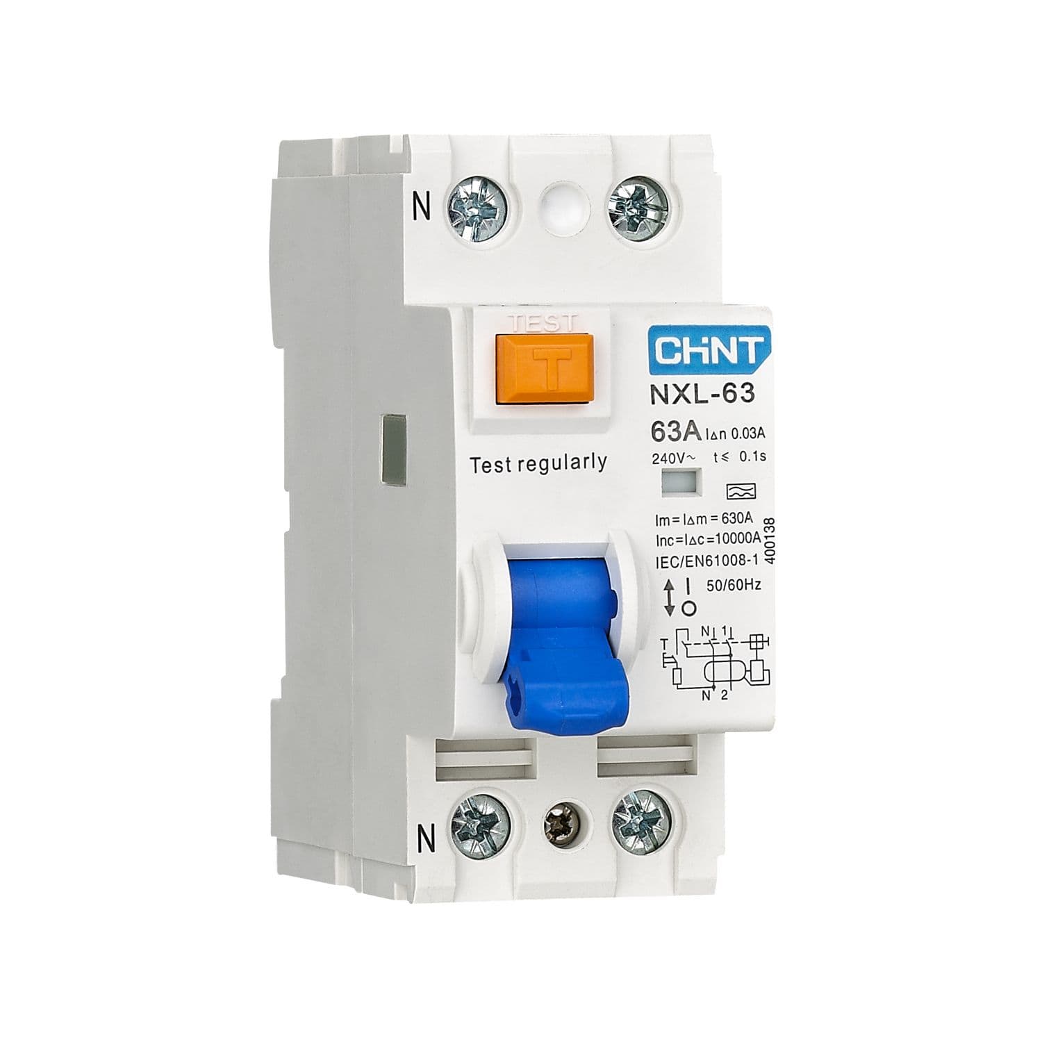 CHINT УЗО NXL-63 6kA 1P+N 63A 30mA A АХ (R)