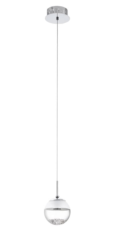 Eglo Подвес LED MONTEFIO 1, 1х5W (LED), Ø140, хром/стекло, хрусталь 93708