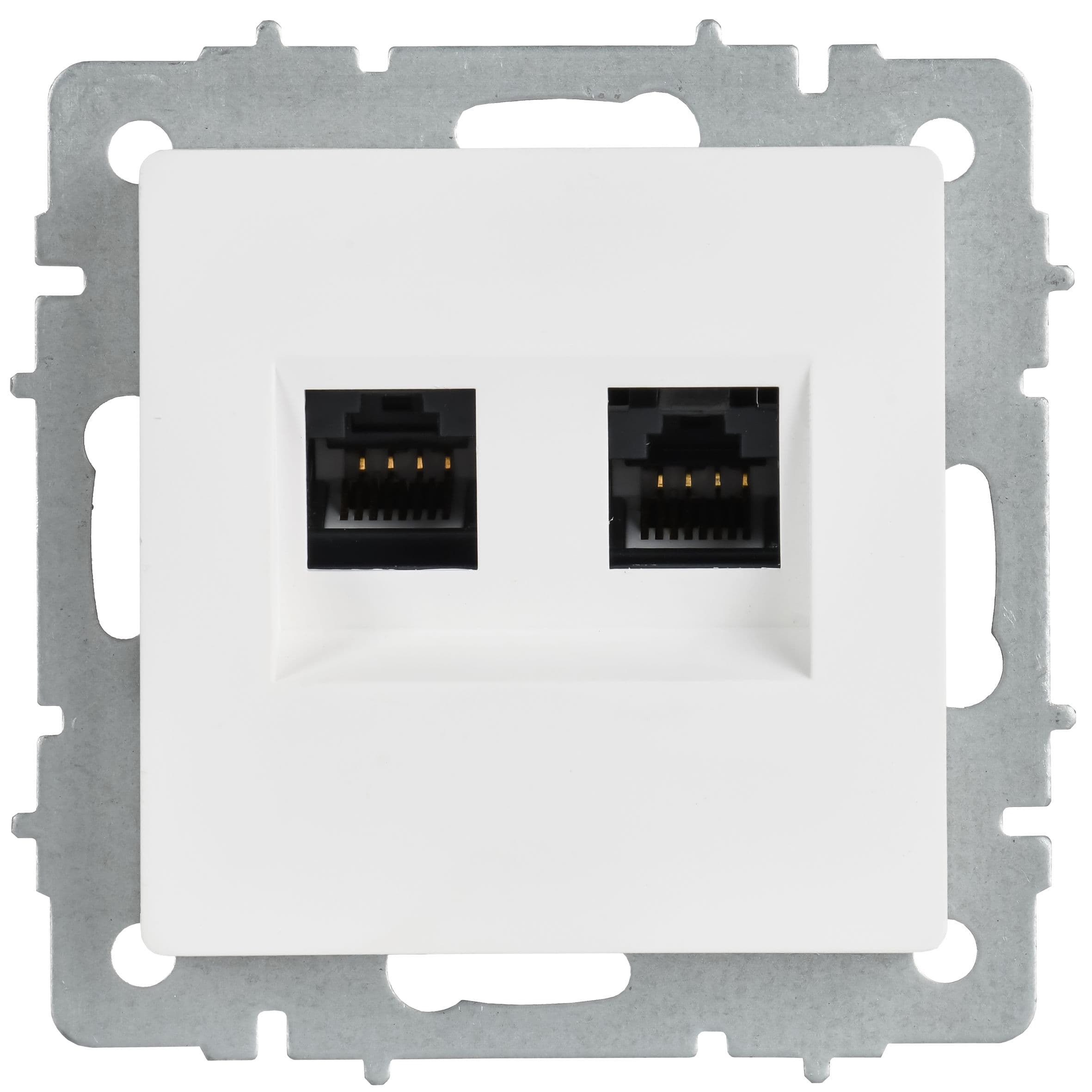IEK BRITE Роз. комп. 2-ая RJ45 кат.6 РК11-2-БрАБ а/б — миниатюра 2