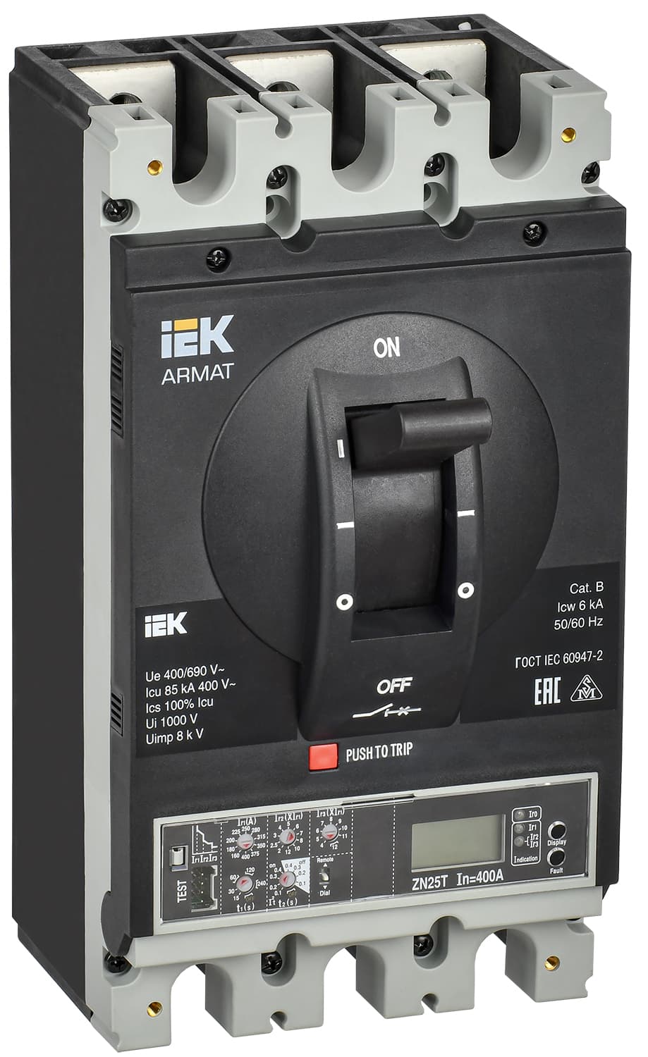 IEK ARMAT Автоматический выключатель в литом корпусе 3P I 85кА 400А эл. пр.