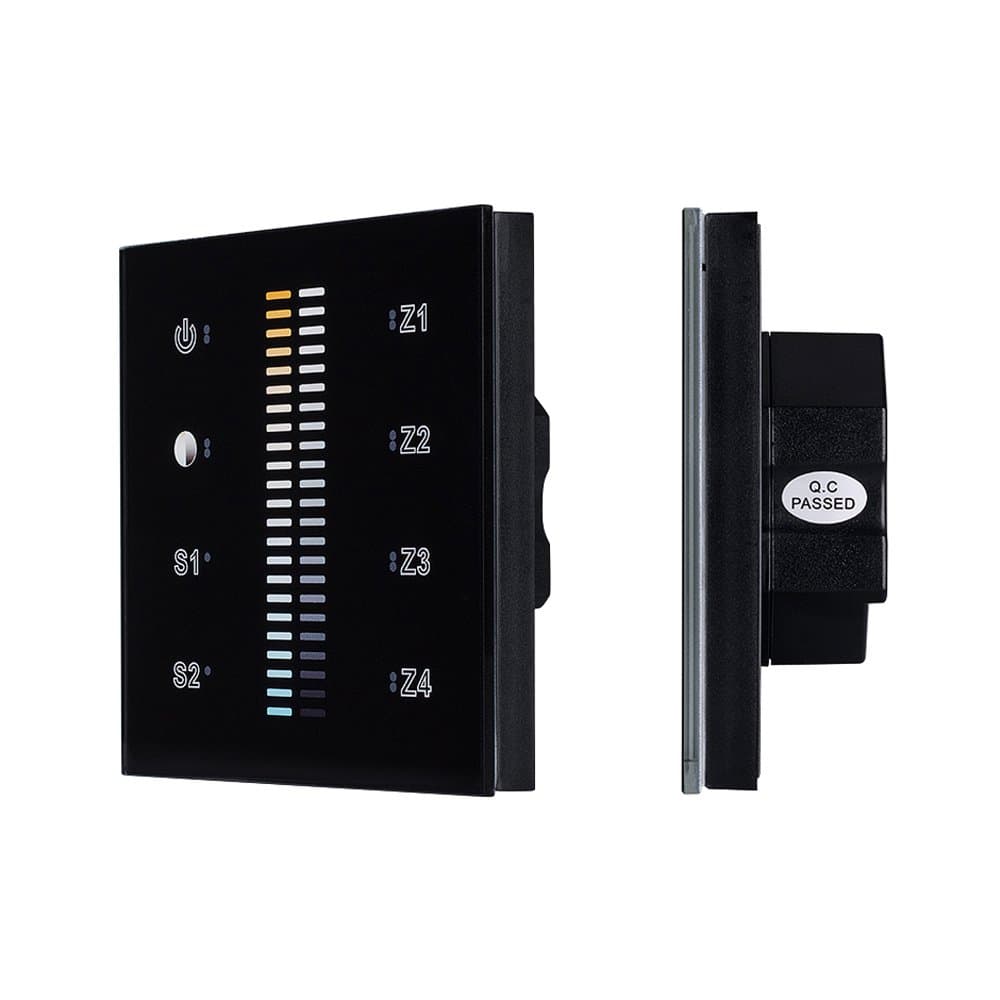 Arlight Панель Sens SR-2830B-AC-RF-IN Black (220V,MIX+DIM,4зоны) (IP20 Пластик, 3 года) 021062 — миниатюра 1