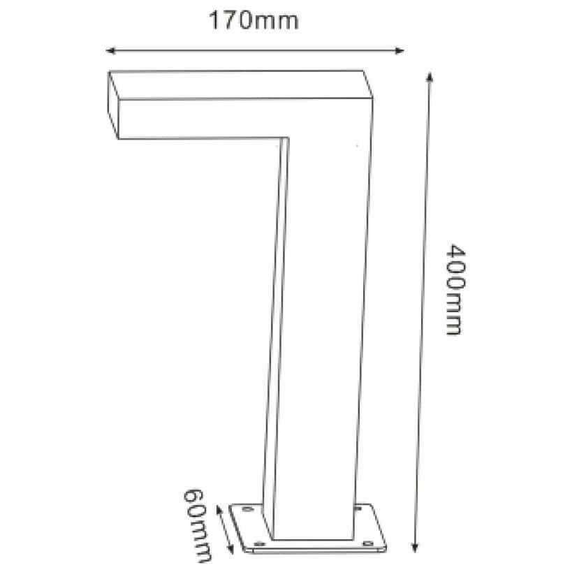 Lucide TEXAS Антрацит Уличный светильник 28851/40/30 — миниатюра 3