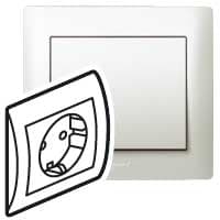 Legrand Galea Life Жемчуг Розетки с/з, моноблок с рамкой 771539