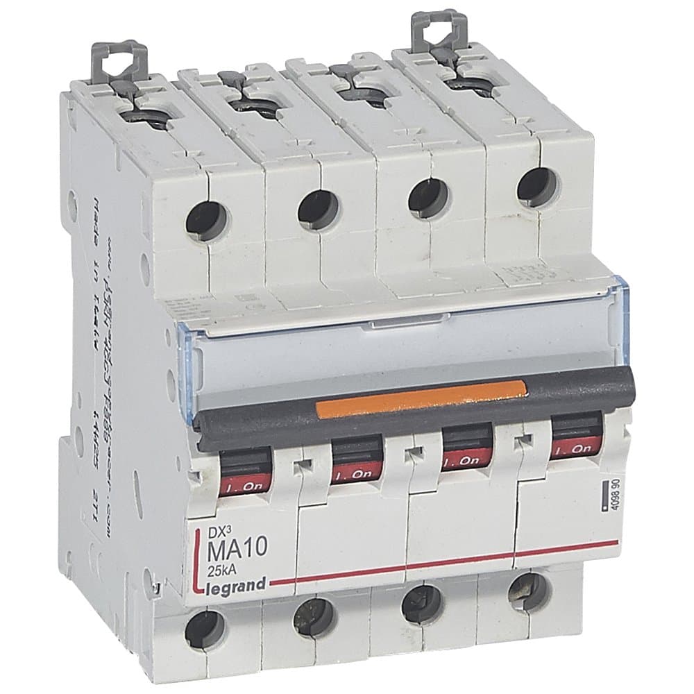 Legrand Автоматический выключатель DX3 4П MA10A 25кА 409890
