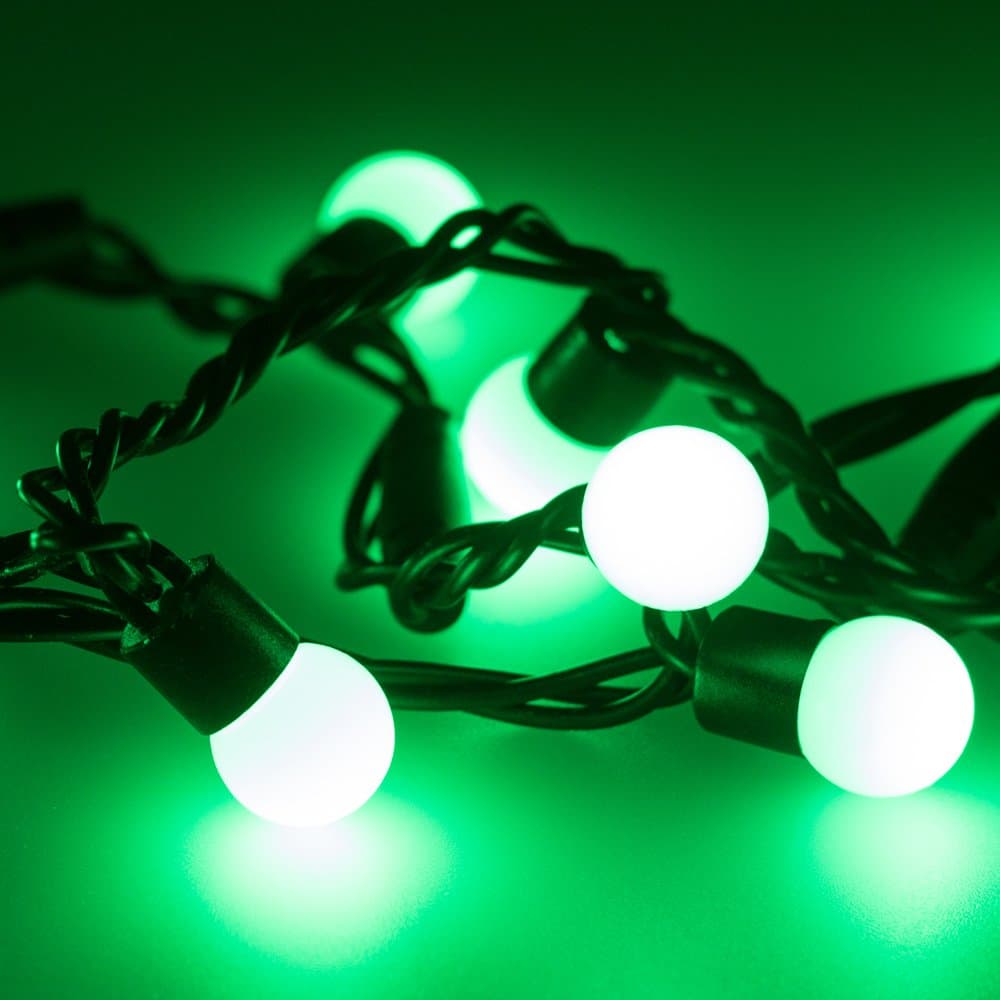 Arlight Светодиодная гирлянда ARD-BALL-CLASSIC-D17.5-10000-BLACK-100LED GREEN (230V, 7W) (Ardecoled, IP65) 025581 — миниатюра 3
