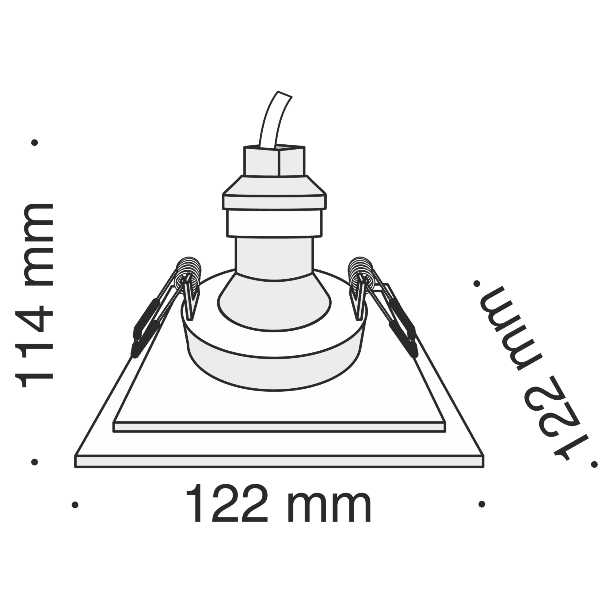 Maytoni DownLight Gyps Белый Встроенный светильник 1xGU10 35W DL005-1-01-W — миниатюра 7