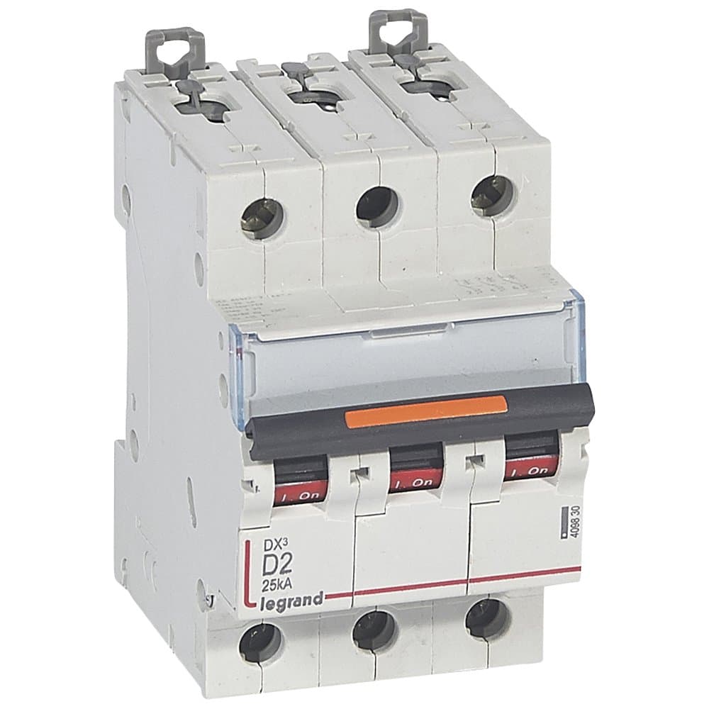 Legrand DX3 Автоматический выключатель 3P 2A (D) 25кА 409830