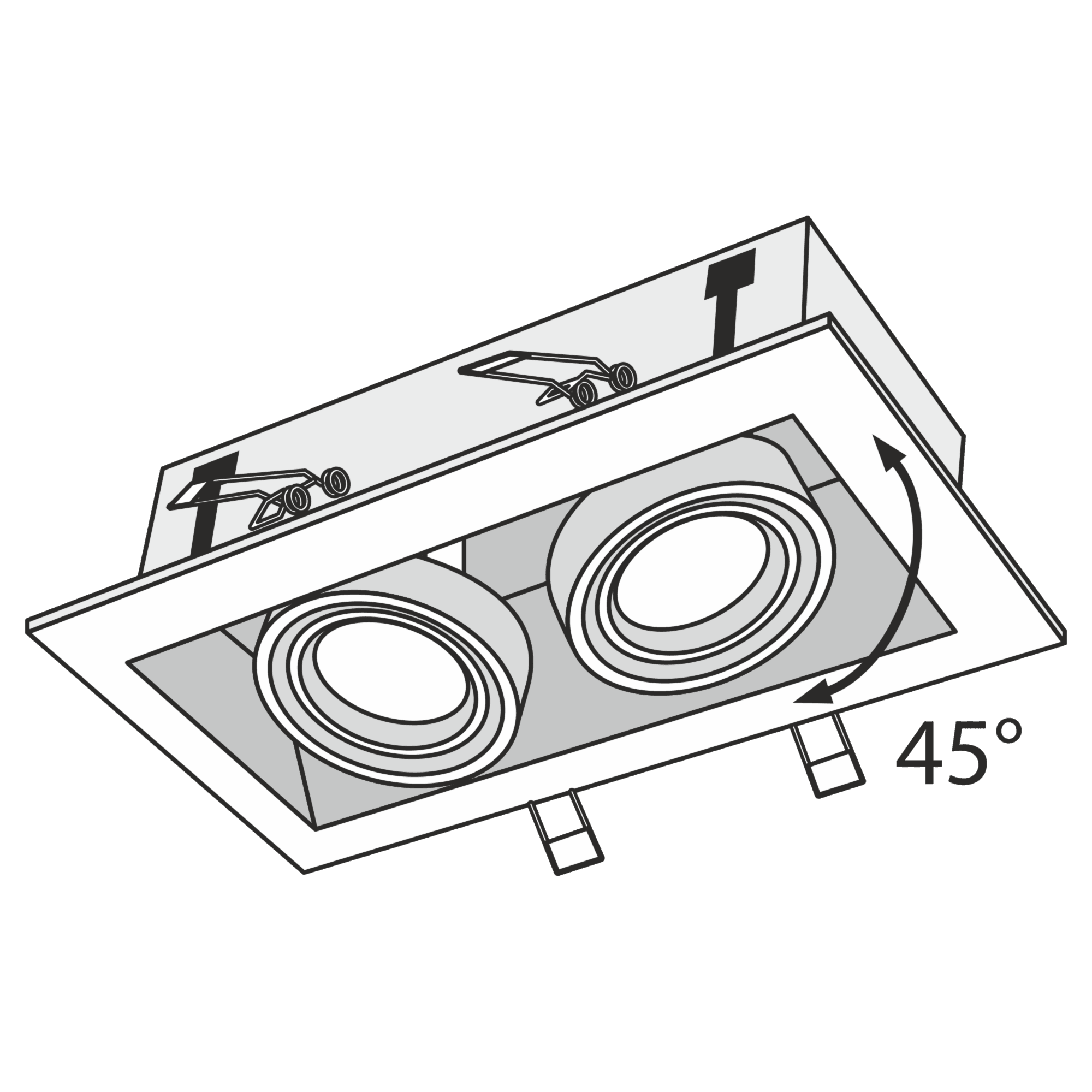 Maytoni DownLight Metal Черный Встроенный светильник 2xGU10 50W DL008-2-02-B — миниатюра 7