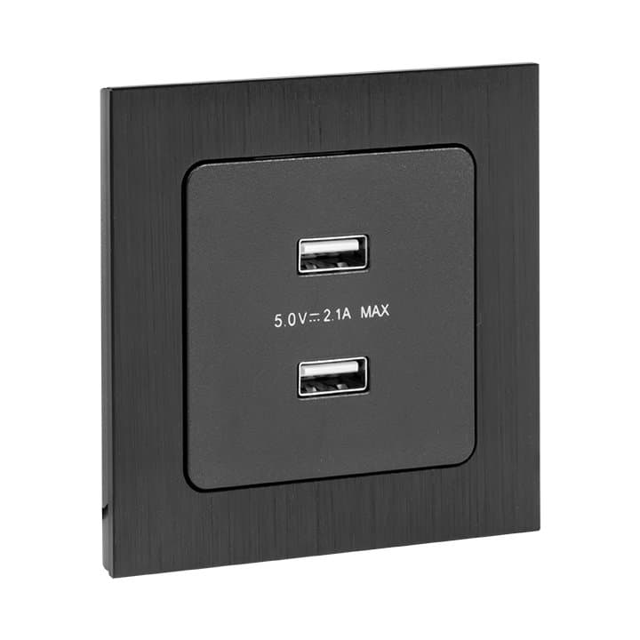 EKF PROxima Стокгольм Черный Розетка USB 2-ая, 2,1А — миниатюра 7