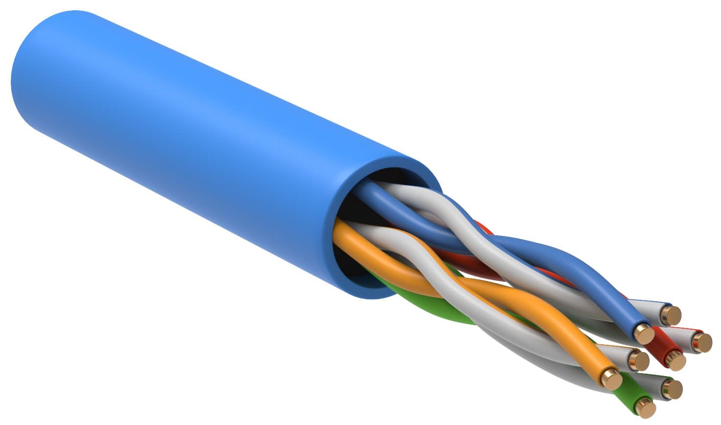 IEK ITK Витая пара U/UTP категории 5E 4х2х24AWG PVC синий (305м) LC1-C5E04-113