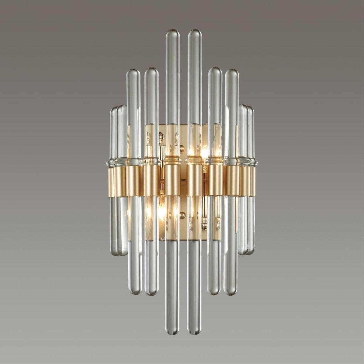 Odeon Light 4988/2W HALL ODL22 387 золотой/стекло Бра E14 2*40W STIKA — миниатюра 4