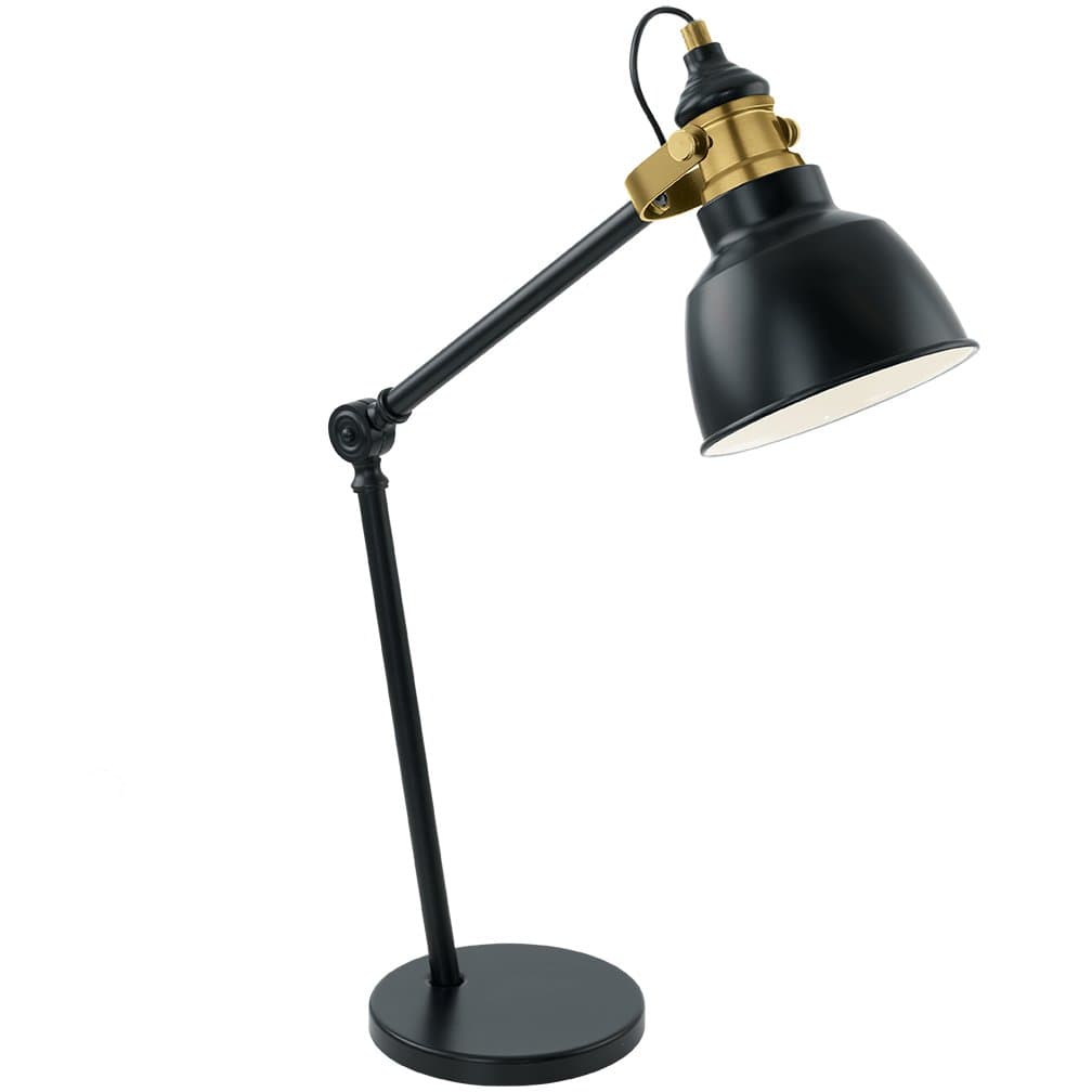 Eglo 49523 Настольная лампа THORNFORD, 1х60W(E27), L405, H585, cталь, черный, бронза