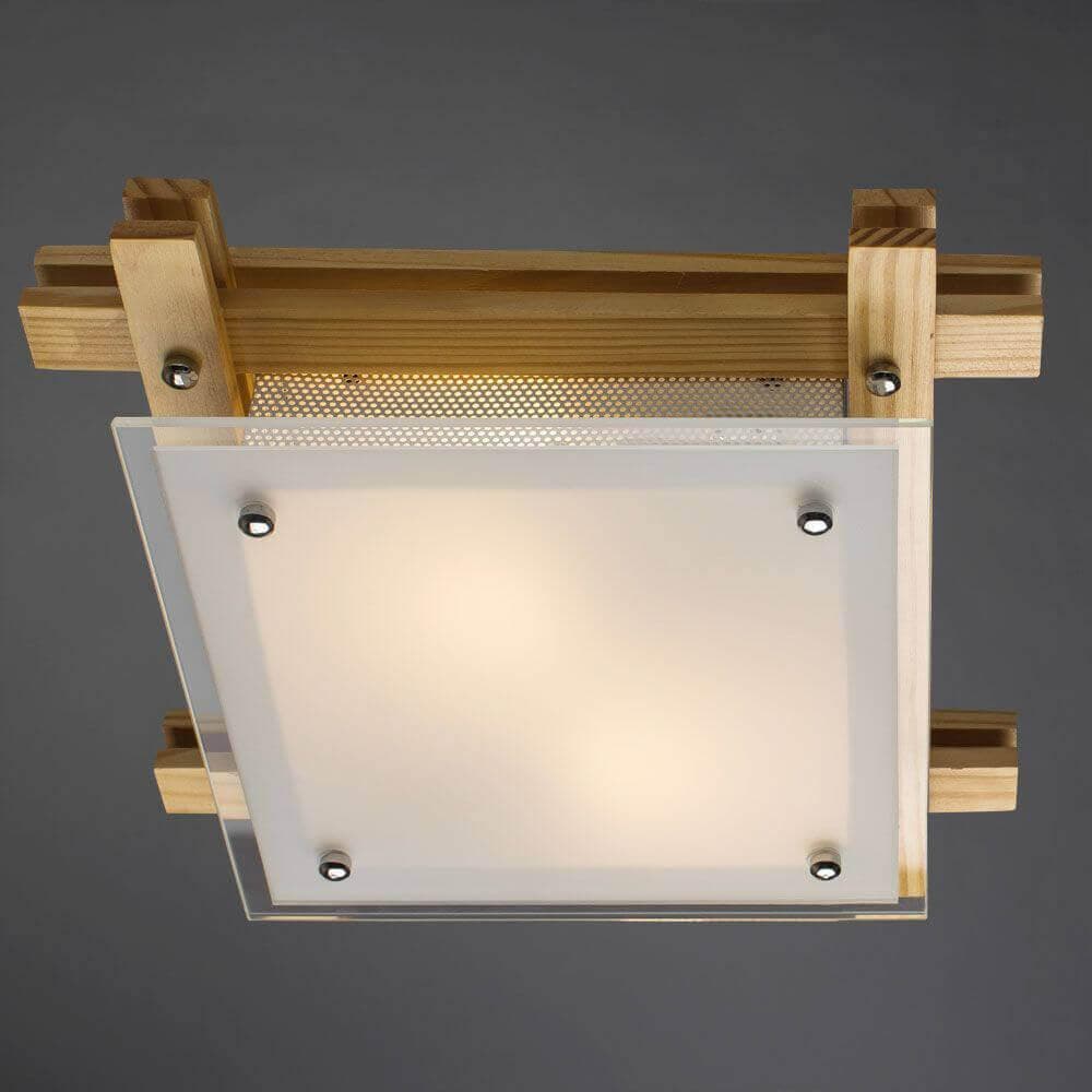 Arte Lamp Archimede Бежевый/Белый Светильник потолочный 2x60W 2xE27 A6460PL-2BR — миниатюра 4