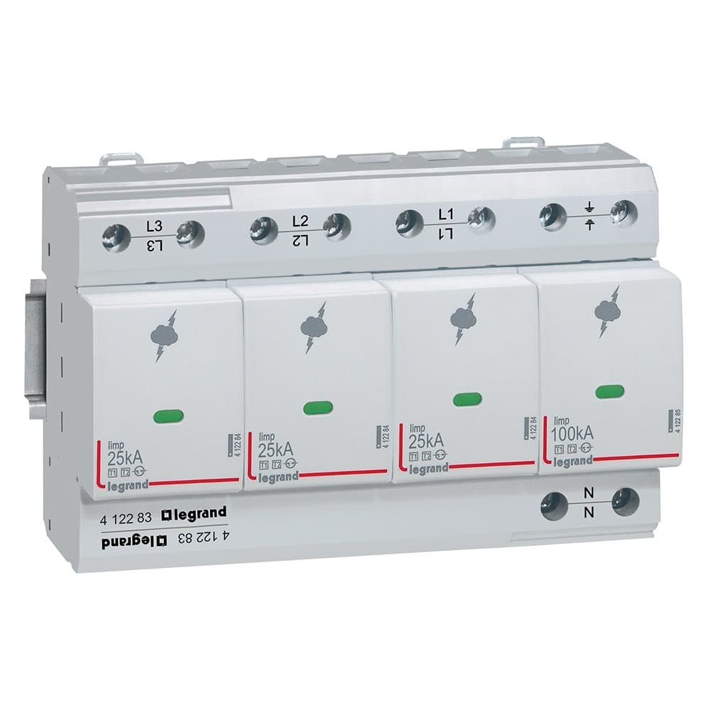 Legrand  Устройство защиты от перенапряжения  УЗИП T1 25kA 3P+N сигн.конт 412283