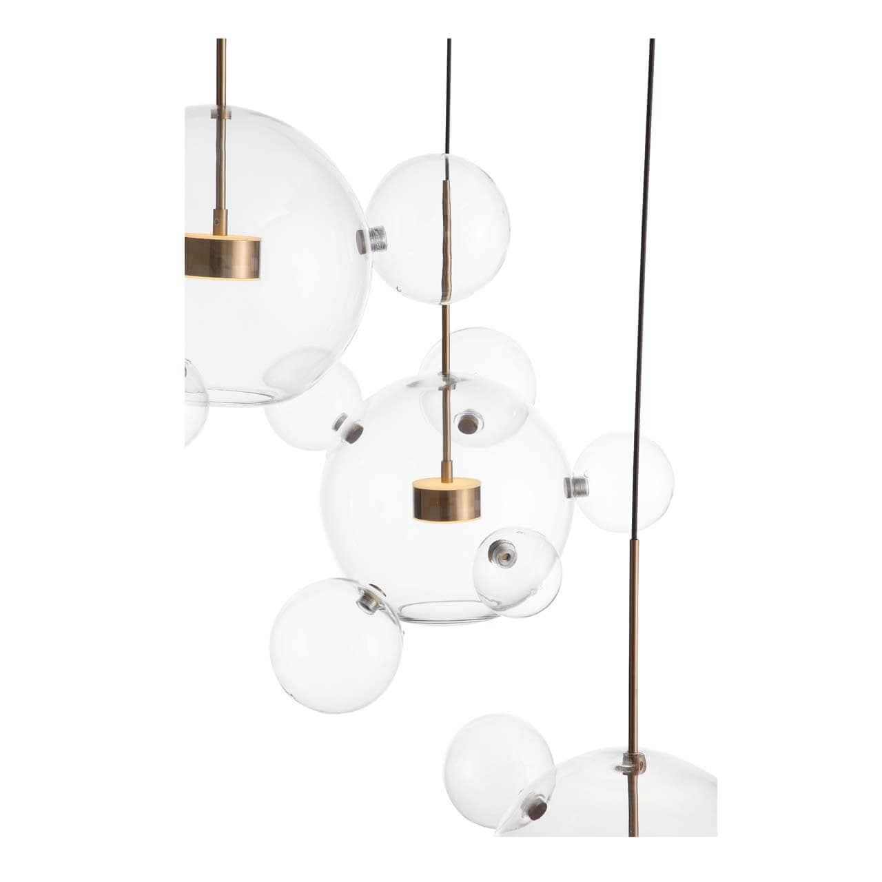 ST Luce SL1133.203.03 Светильник подвесной Белый, Золото/Прозрачный LED 3*14W (из 2-х коробок) — миниатюра 3