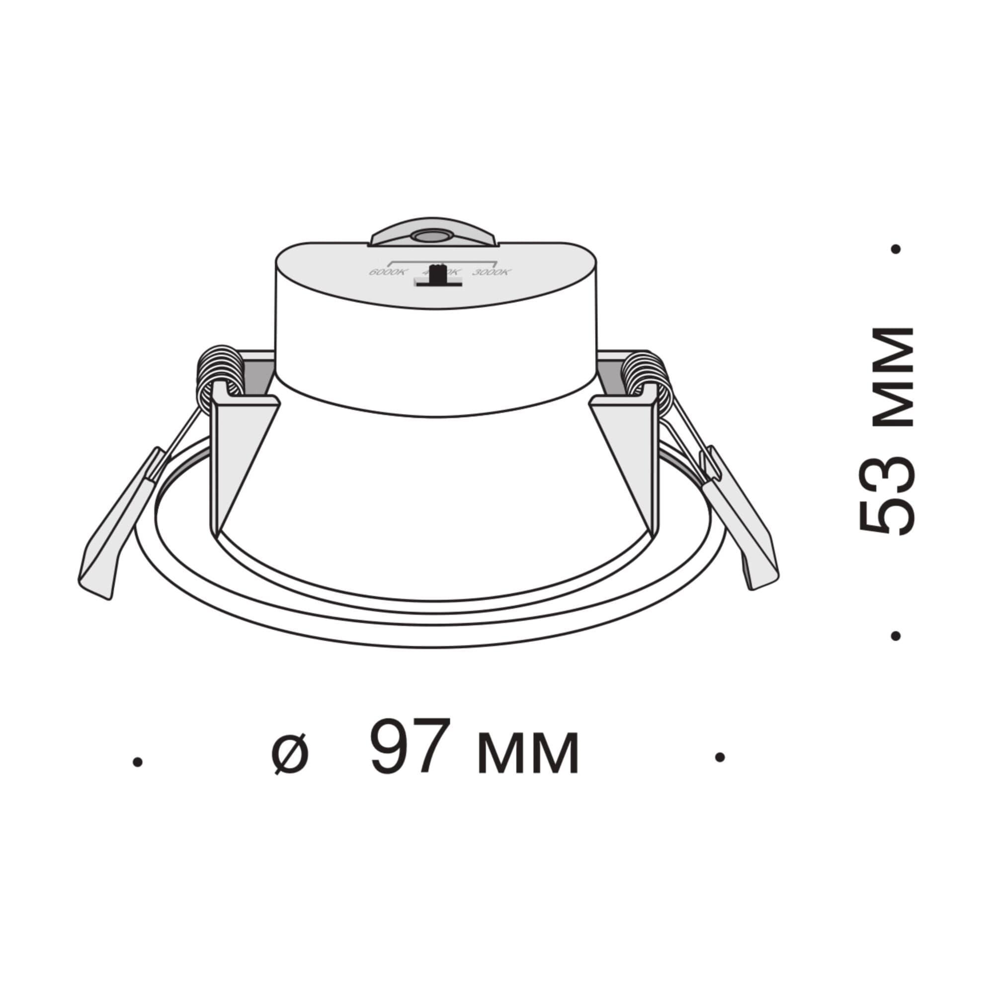 Maytoni Technical Stockton Белый Встраиваемый светильник LED 7W 750Лм DL015-6-L7W — миниатюра 5