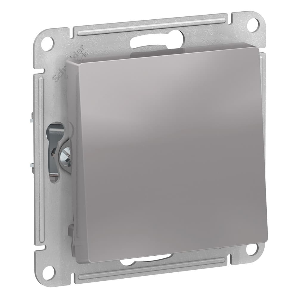 Systeme Electric AtlasDesign Aqua Алюминий Переключатель 1-клавишный IP44, сх.6, 10АХ, механизм