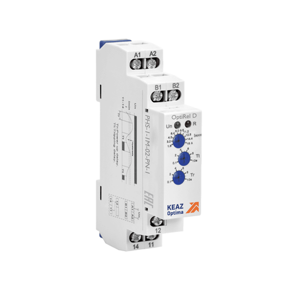 КЭАЗ Реле контроля фаз OptiRel D PHS-1-1M-02-PN-1 повышенного и пониженного 1Ф 1СО