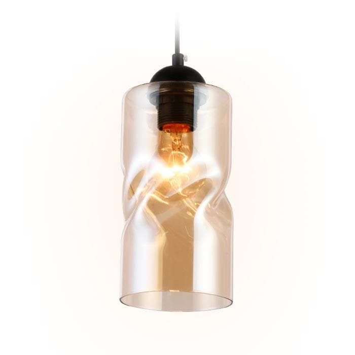 Ambrella Подвесной светильник TR3555 BK/TI черный/янтарь E27 max 40W D110*1200 — миниатюра 2