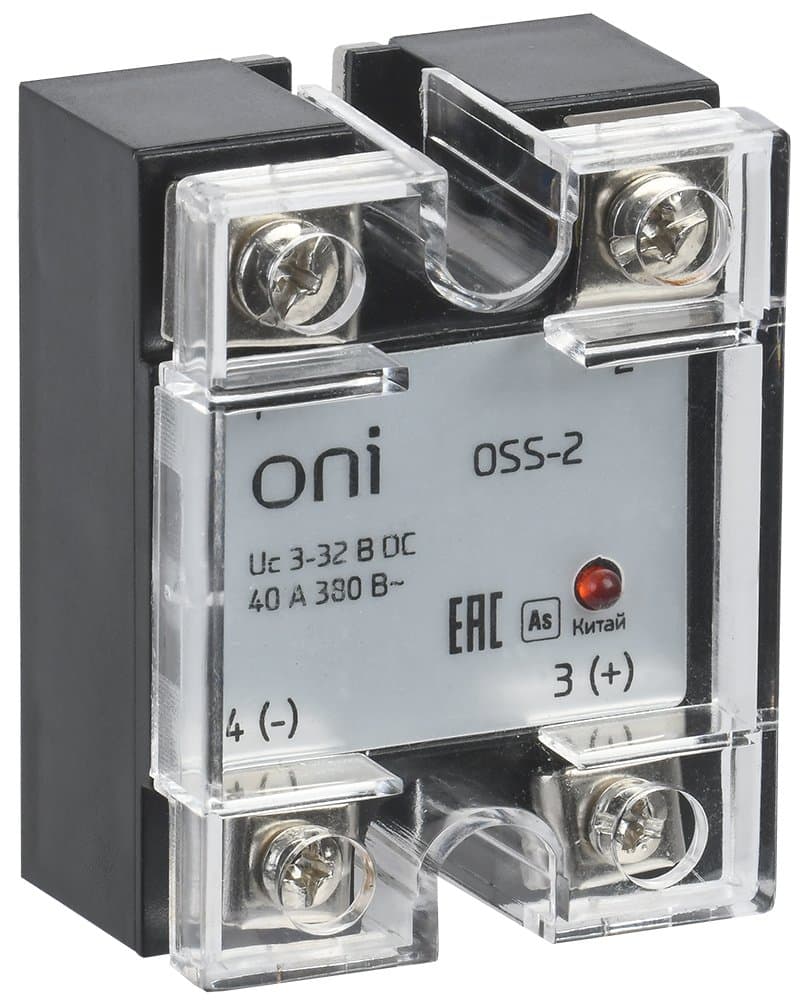 IEK ONI Реле твердотельное OSS-2 40А 380В AC 3-32В DC
