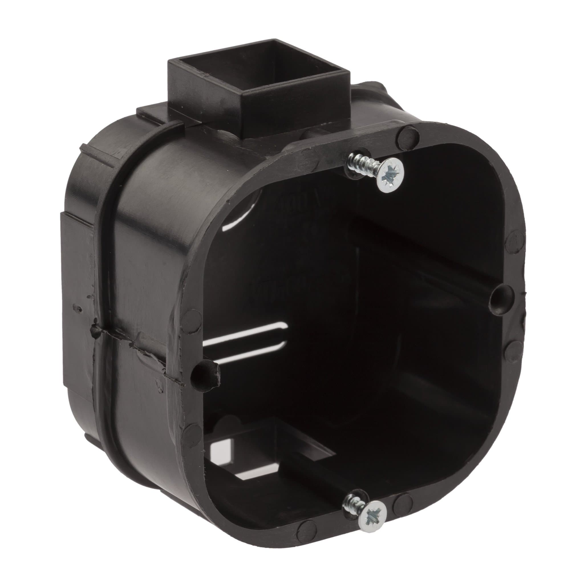 ЭРА Коробка установочная KUTS-60-60-43-s-black усиленная для твердых стен саморезы стыковочные узлы черная IP20