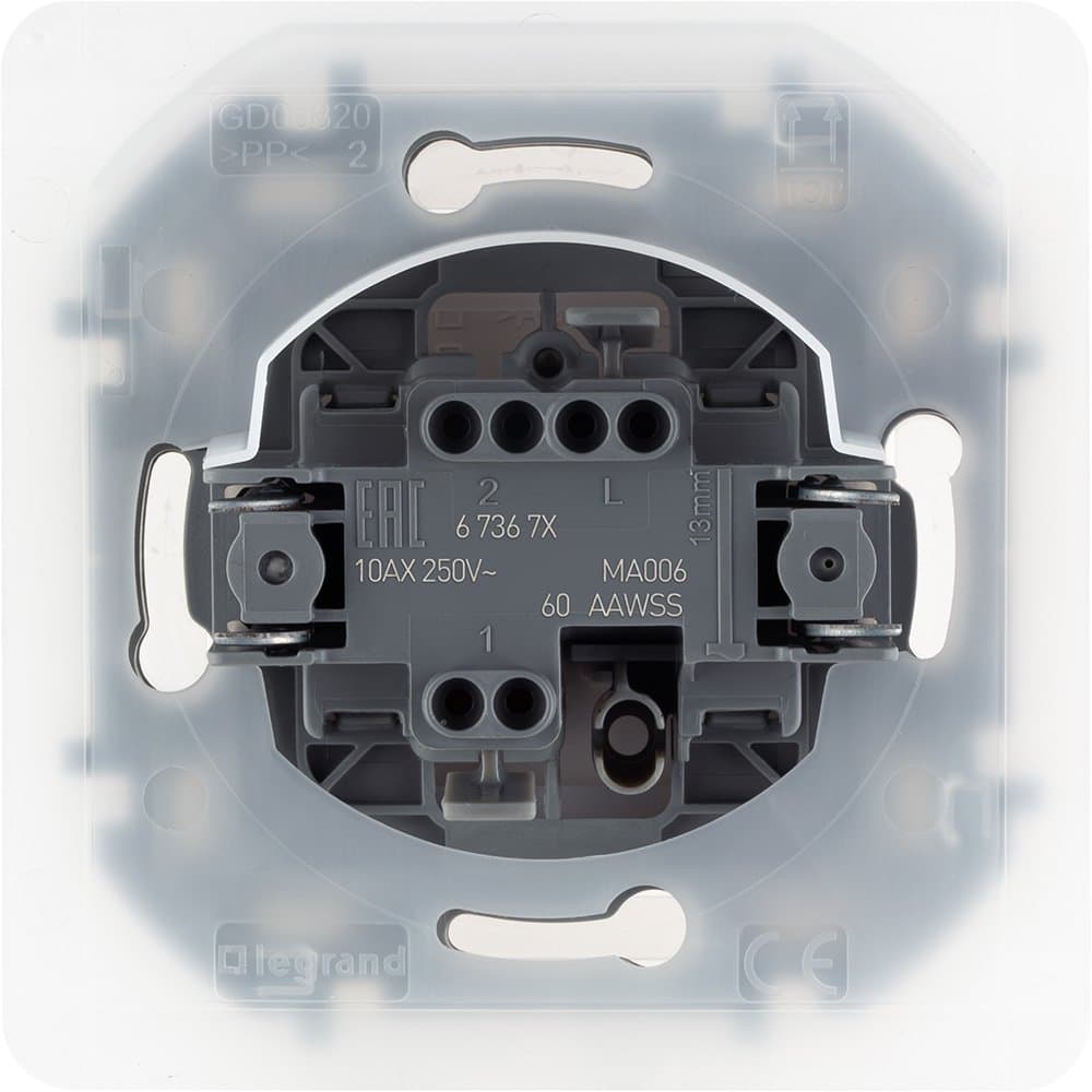 Legrand INSPIRIA Белый Переключатель IP44 10 AX - 250 В 673670 — миниатюра 2