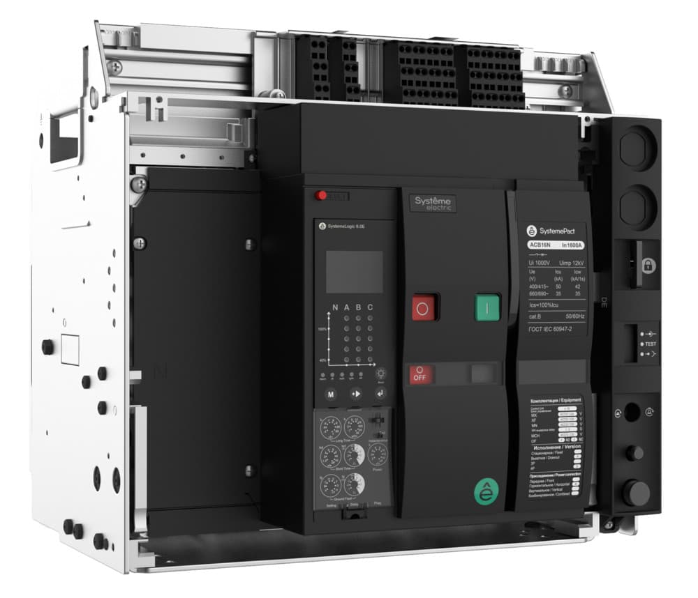 Systeme Electric SystemePact ACB Воздушный Автоматический выключатель 16N 1000A 4P 6.0H ВЫК,ГП MCH+MX+XF AC230V