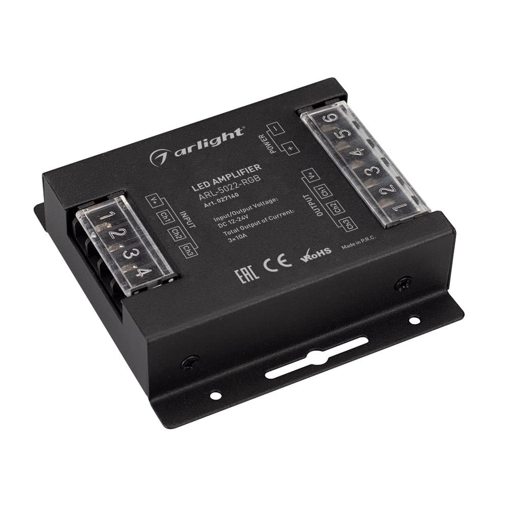 Arlight Усилитель ARL-5022-RGB (12-24V, 3x10A, 360-720W) (IP20 Металл, 3 года) 027140 — миниатюра 1